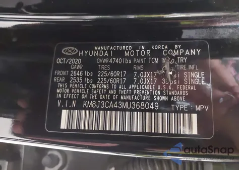 2021 Hyundai Tucson Value from USA, damaged, VIN KM8J3CA43MU368049